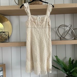 Pink Lily This Love Is Endless White Lace Dress, Size Small